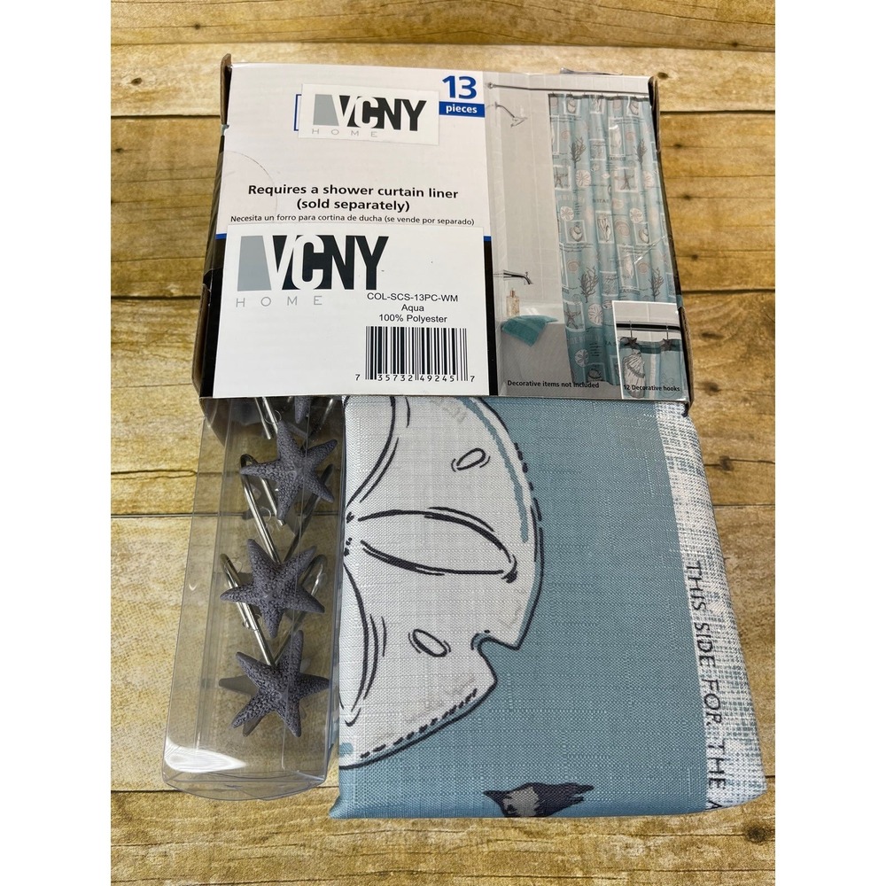 VCNY Home 13 Piece‎ Fabric Shower Curtain Bath Set - Picture 3 of 3